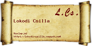 Lokodi Csilla névjegykártya